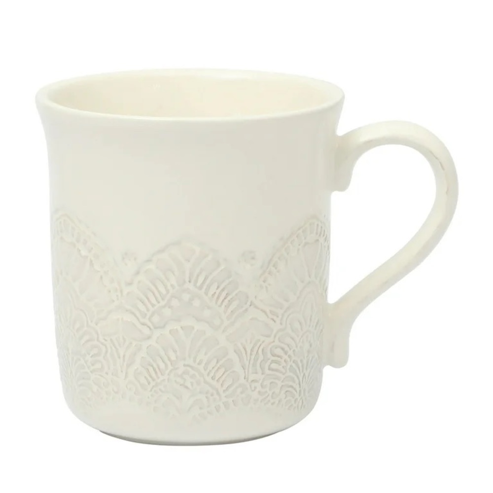 🌸 New The Pioneer Woman Coffee, Tea or Hot Chocolate Mug/Cup, White Linen